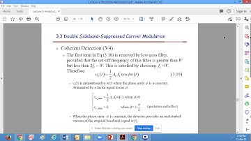 Amplitude Modulation Part 9 Coherent Detection for DSBSC