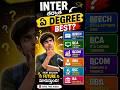 INTER తర్వాత ఏమి చేయాలి? 🤔Best Degree Courses Explained|#btech #degree #studentguidance #shorts