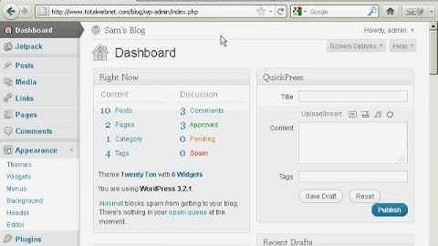 Video Showing How to Customize a WordPress Theme Menu