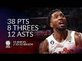 Donovan Mitchell 38 pts 8 threes 12 asts vs Knicks 22/23 season