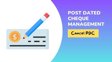 Post Dated Cheque Management - Cancel PDC Odoo