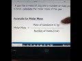 simple Calculation in chemistry, How to calculate to calculate Molar Mass of a substance #examtips
