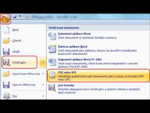 Video: Jak Uložit Dokument V Jiném Formátu