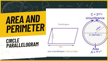 Geometry: how to find Perimeter and Area of Circle and Parallelogram