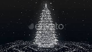 Particle Christmas Tree Background | Motion Graphics - Envato elements