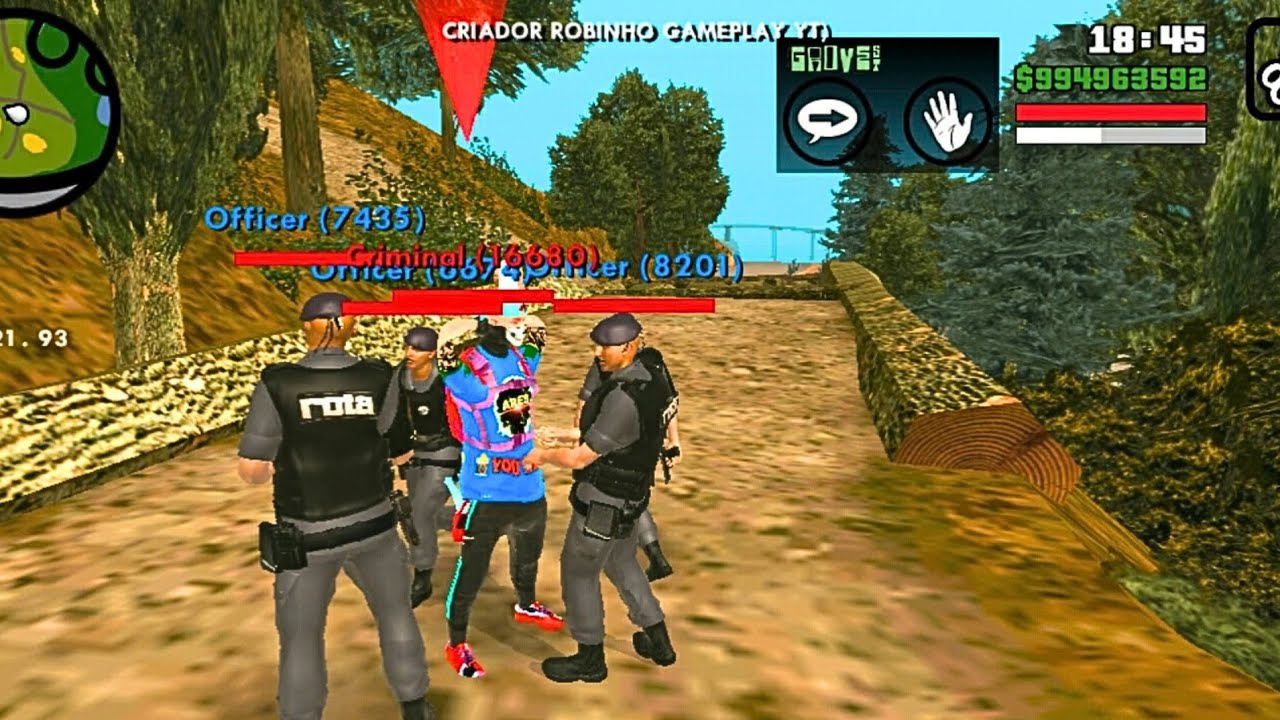 COM A ROTA NINGUÉM BRINCA GTA SAN PATRULHAMENTO ROTA ☠ #gtasanandreas #rota 