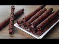 Chocolate Wafer Rolls Recipe | No Oven No Egg Chocolate Cigarette Cookies Recipe | Yummy