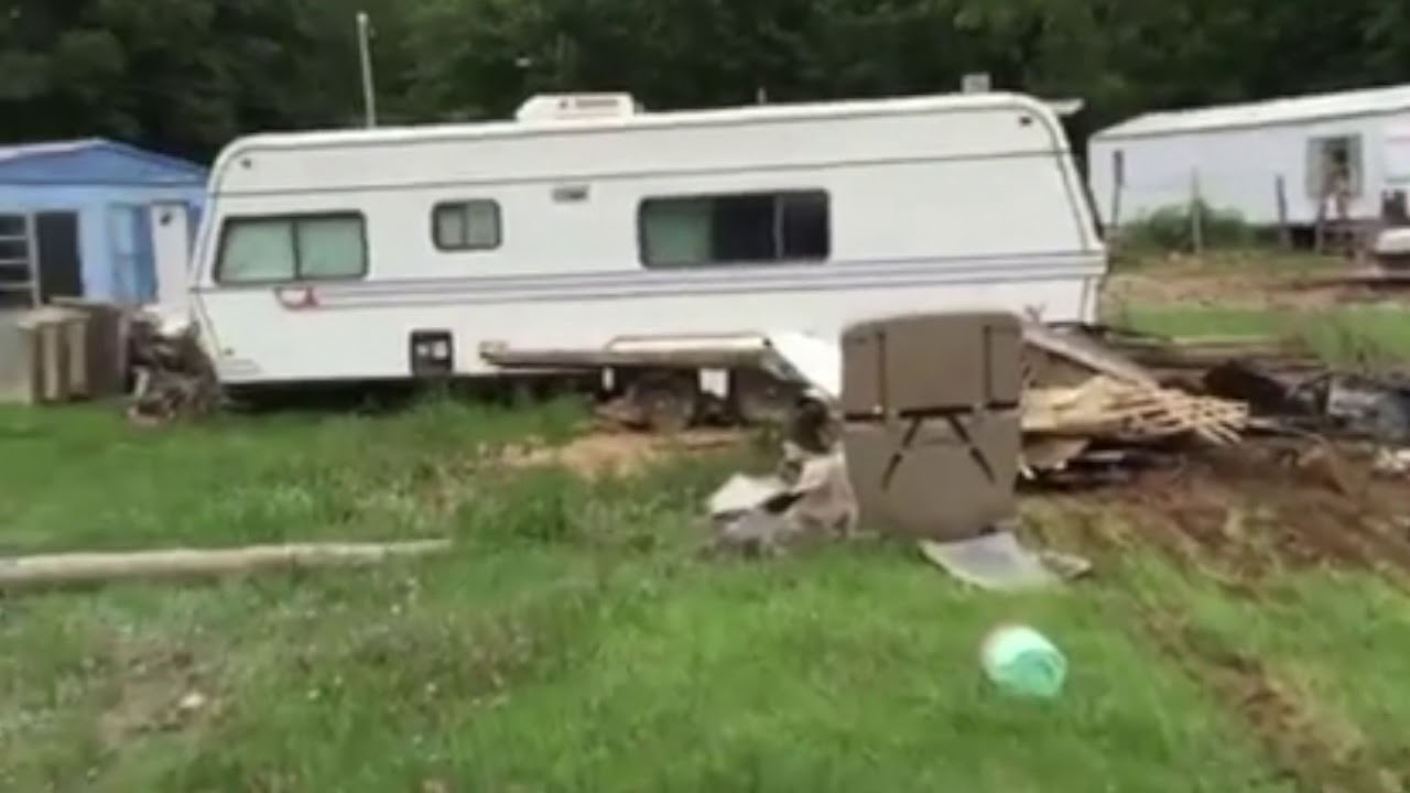 Trailer park after the floods, White Sulphur Springs, WV 2016 raw