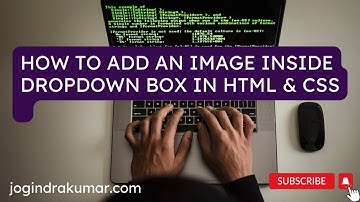 How to Add an Image Inside Dropdown Box  only using  html & CSS #html #css #image #inside #dropdown