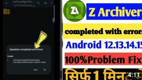 How to fix zarchiver operation completed with errors || zarchiver copy paste problem