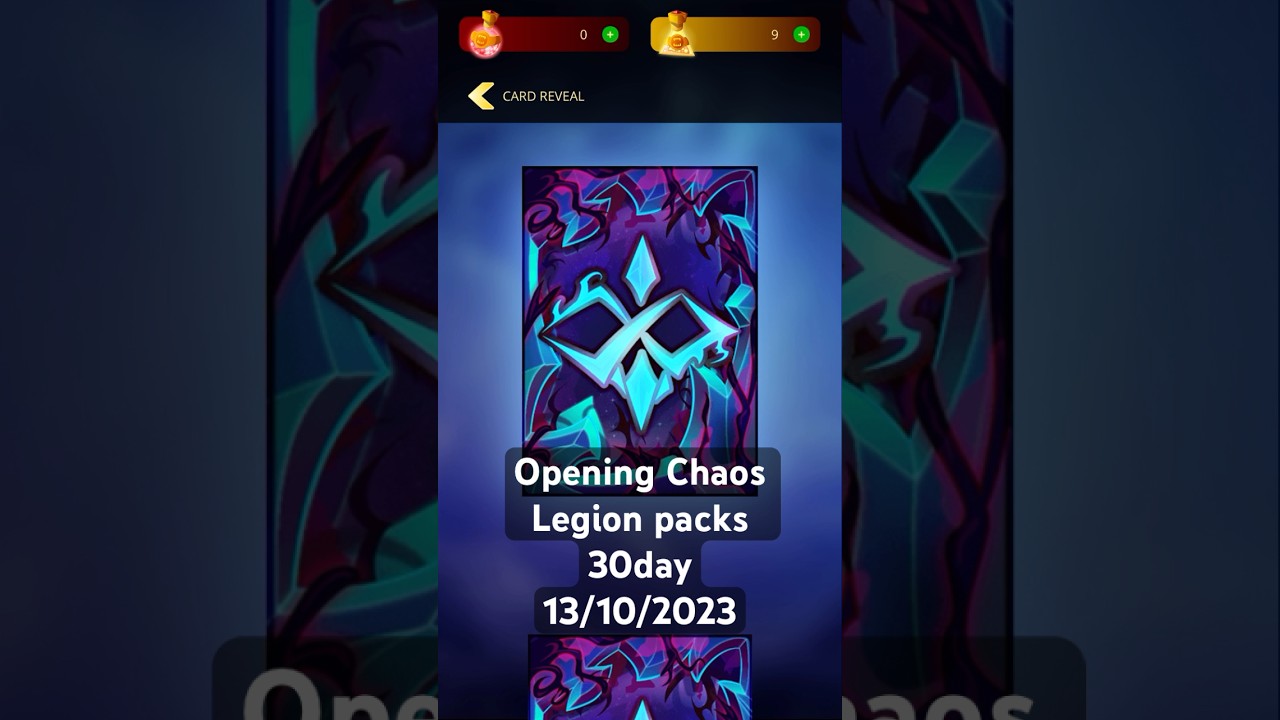【Splinterlands】 Opening CHAOS LEGION PACKS 30Day 13/10/2023