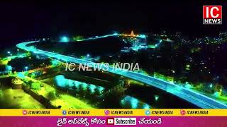 Kanaka Durga Flyover Night View Exclusive Drone Shots | ICNEWS INDIA screenshot 4