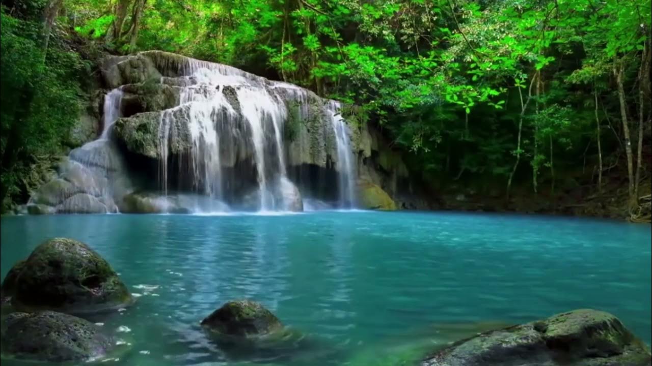 релаксация шум океана. красивое видео релакс. гавайи водопады. красивое видео релакс. 2560x1080 галапагосы.