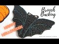 Halloween Theme Brooches - Part 2 - How to Back Seed Bead Embroidery - Brooch Backing - Adding a Pin