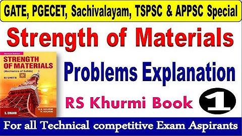 Strength of Materials Problems Explanation video for all Mechanical aspirants by SRINIVASMech