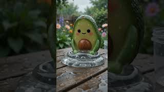 What is this cute avocado playing with?