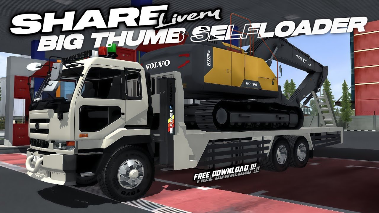 Share livery&PPL || mod bussid truck nissan diesel big thumb selfloader Bougenville Kaltim style