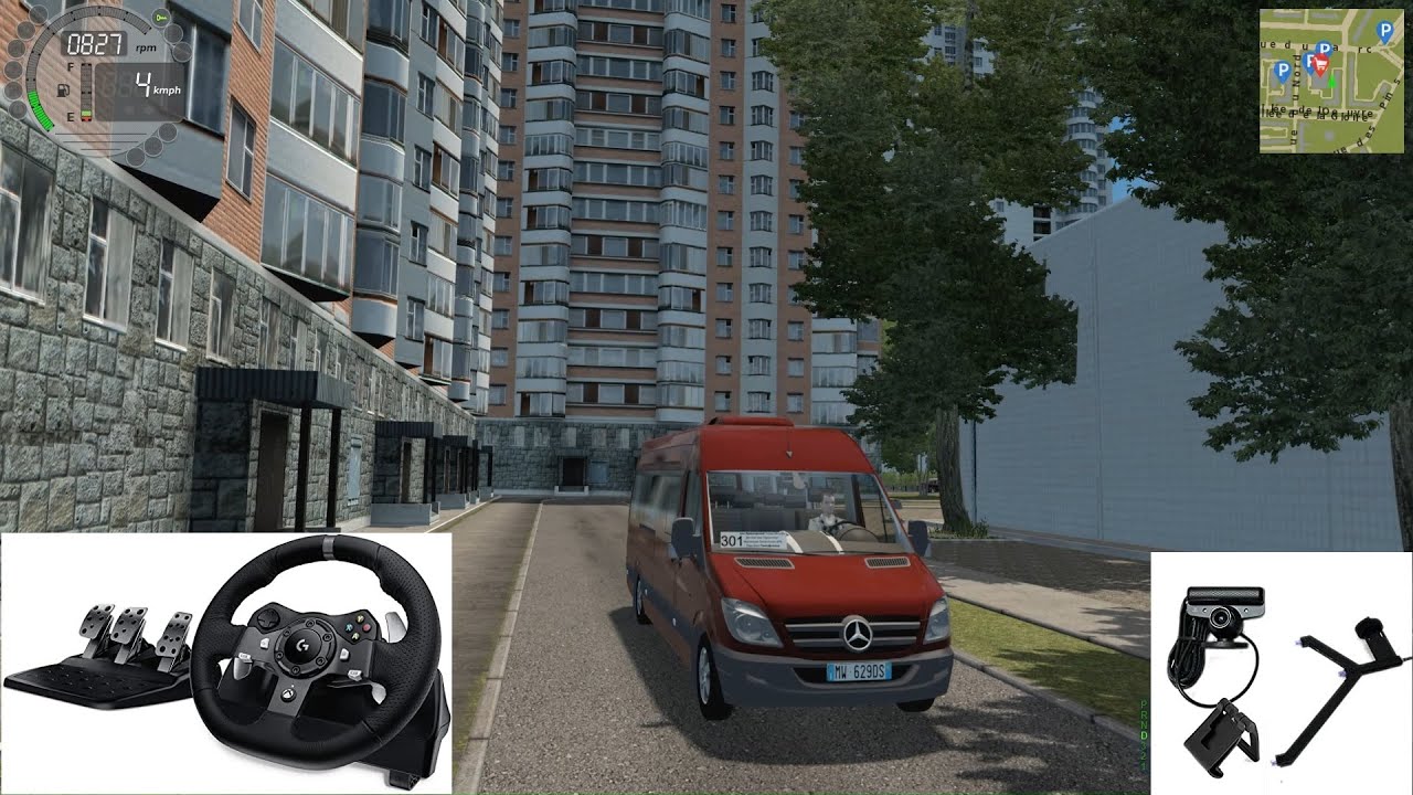 City Car Driving Mercedes SPRINTER 313 CDI + Logitech G920 Track IR (Open Track) : Moroccan Style !!