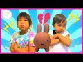 Pretend Child fight Play おもちゃの取り合いで姉妹ケンカごっこ?強すぎる妹2歳に優しい姉4歳♪【普段遊び】
