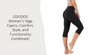 ODODOS Women's Yoga Capris: Comfort, Style, and Functionality Combined!