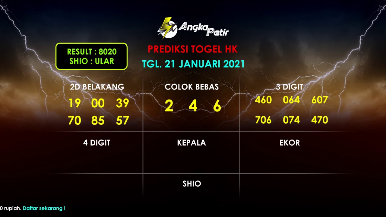 No Hk Malam Ini 21 Januari 2021 Tembus Jp Youtube
