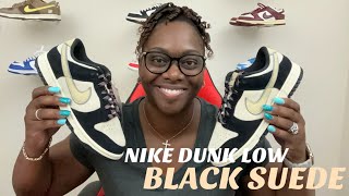 Wmns Nike Dunk Low Black Suede Review On Feet