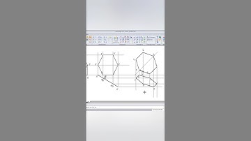 Projection of Planes: Hexagonal lamina #projectionofplanes #engineeringdrawing #caed #vtu