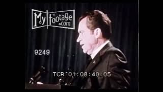 1972 President Nixon at a Campaign Rally Chanting  '4 More Years'