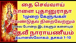 தைசெவ்வாய் வேண்டியது அருளும் தேவீ நாராயணீயம் த்யான ஸ்லோகம், தசகம்1-10 Devi Nar dhyanam dasakam1-10