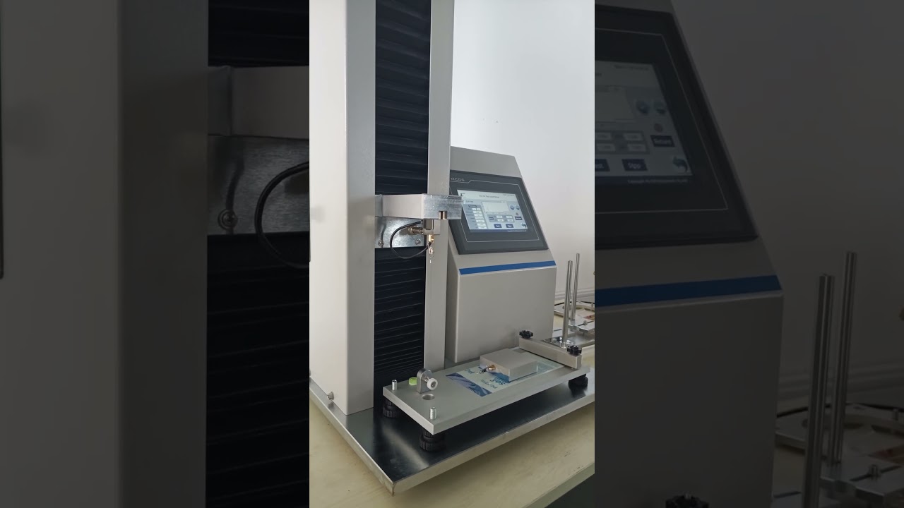 Coefficient of friction test on testing machine  
