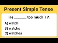 Present simple tense quiz grammar quiz english grammar test