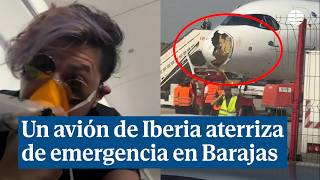 Momentos de pánico en un avión de Iberia tras chocar contra un buitre que destrozó la parte frontal