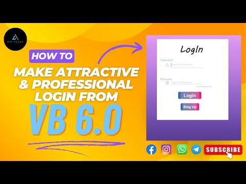 How to make attractive & Professional LogIn Form in VB 6.0 | Login form design in vb #css #html