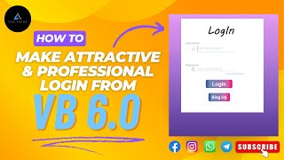 How to make attractive & Professional LogIn Form in VB 6.0 | Login form design in vb #css #html