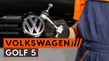 How to change a anti roll bar links on VW GOLF 5 [TUTORIAL AUTODOC]