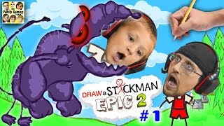 DRAW A STICKMAN EPIC 2 🚸 Giant Rat Chase (FGTEEV Imagination Chapter 1 Gameplay)