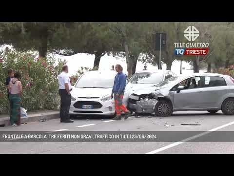 FRONTALE A BARCOLA: TRE FERITI NON GRAVI, TRAFFICO IN TILT | 23/06/2024