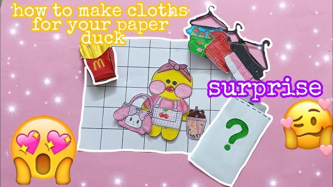 6 DIY Lalafanfan PAPER DUCK Valentine's Day party ♥️ Duck clothes and  accessories 