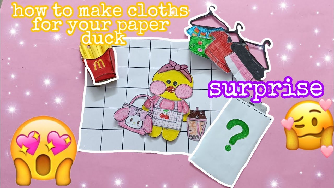 Tutorial of how to do clothes for your paper duck :) 
