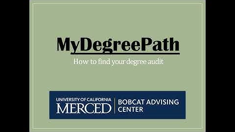 How to Find Your MDP Degree Audit