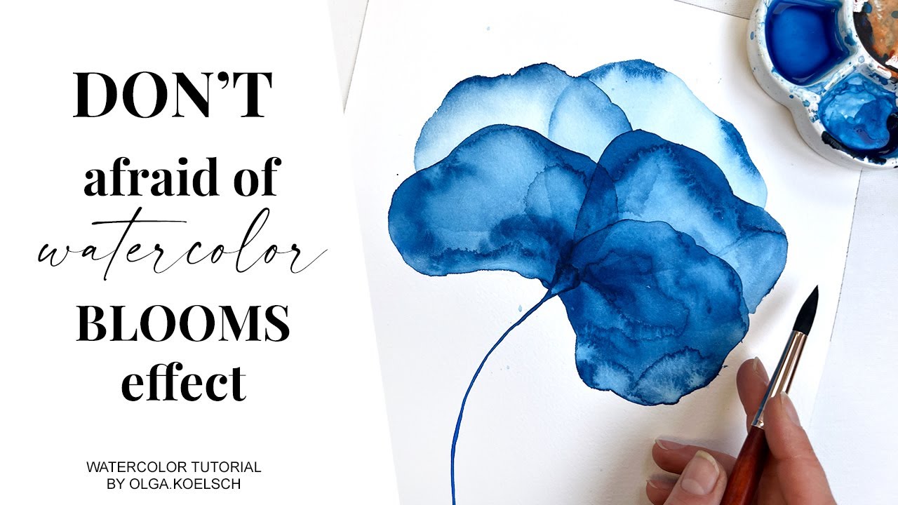 QUICK and EASY Layered flower with watercolor blooms