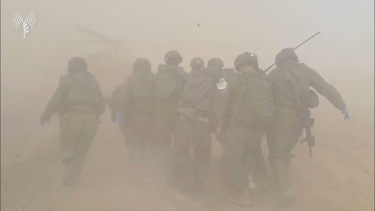 תיעוד מסיוע של חיל האוויר לכוחות המתמרנים בשטח: