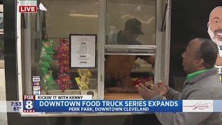 Kenny says lunchtime in downtown Cleveland has grown into a 'food truck fiesta'