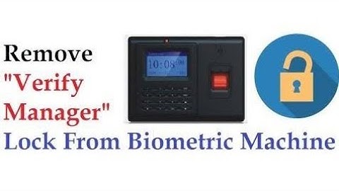Realtime Biometric Password Remove | Attendance Machine