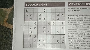 Guide for a Light Sudoku puzzle (with a PDF file) 05-17-2019 part 1 of 2