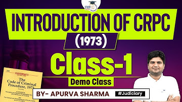 CRPC Lecture in Hindi | Class 1: Introduction to CRPC | StudyIQ Judiciary