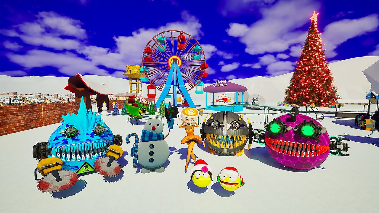 Pacman vs Monster Pacman - Robot pacman vs monster Pacman-A Christmas Special 