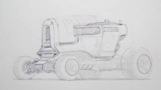 Sci-Fi Truck Sketching (no audio)