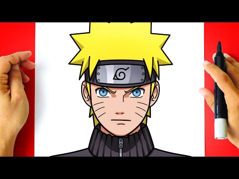 Naruto anime desenhando com lápis