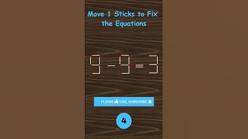 Mind Blowing Trick: Move Only 1 Matchstick | 9 - 9 = 3 #shorts #youtubeshorts